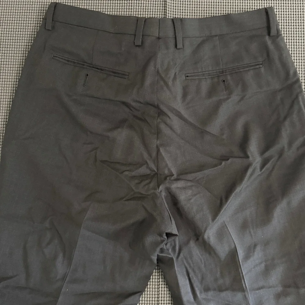 Banana Republic Slim Fit Marzotto Italian Super 120s Wool Dress Pants Grey 34x34